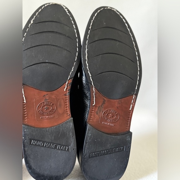 Stanley Blacker Men’s size 10 Leather Black Tasseled Loafers - Picture 6 of 16